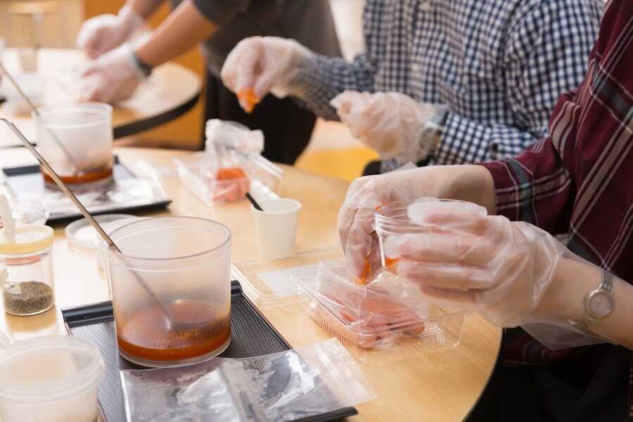 博多の食と文化の博物館ハクハクでのmy明太子手作り体験