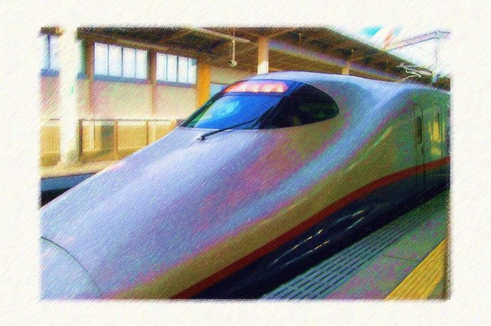 上田駅に停車する新幹線のイメージ