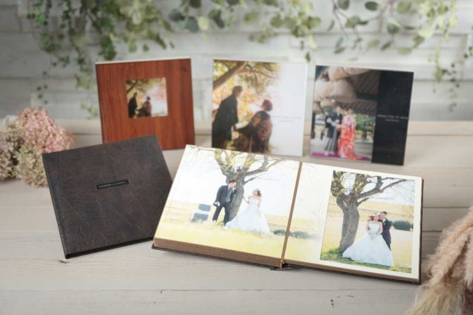 島根県出雲市でフォトウェディングができる「八重垣写真館」で作成した婚礼用のアルバム