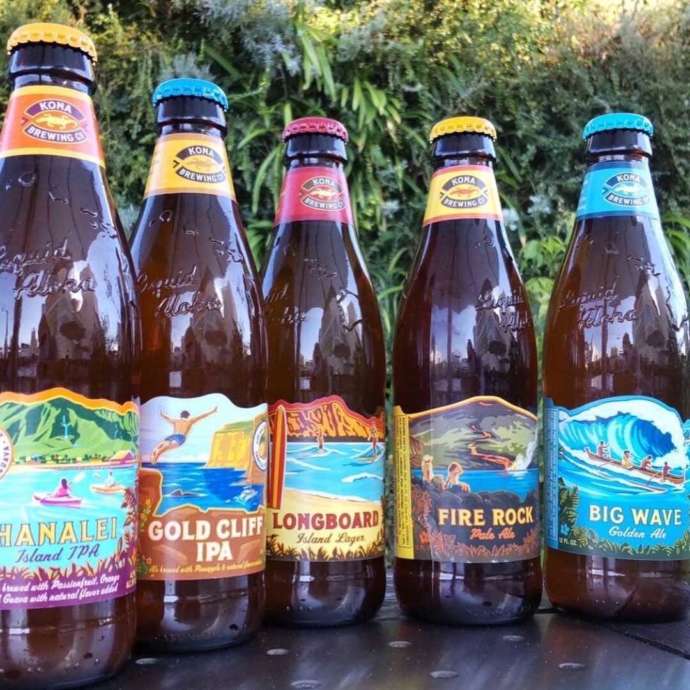 5種類のハワイコナビールの写真