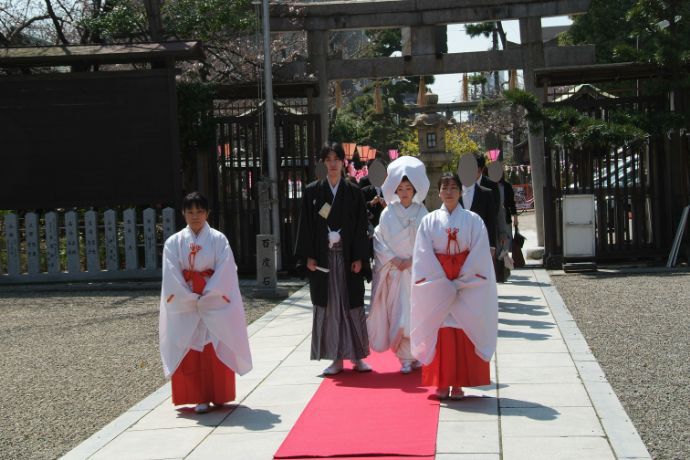 阿部野神社の参進