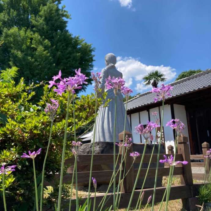 赤岩山光恩寺の夏の吟子女史像