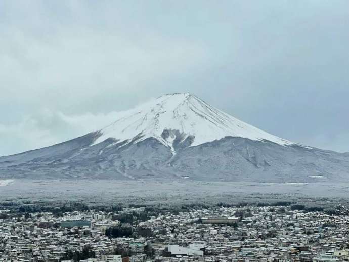 新倉富士浅間神社から見える冬の富士山