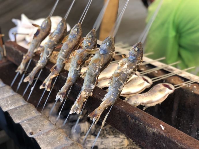 長野県朝日村で味わえるヤマメの丸焼き