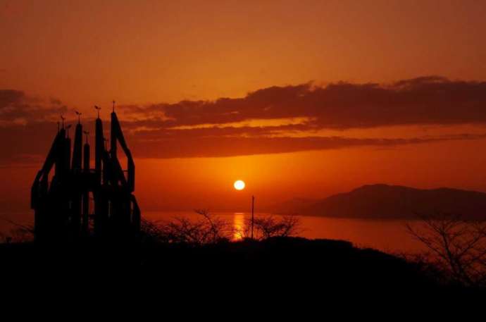 御立岬公園から眺める夕日