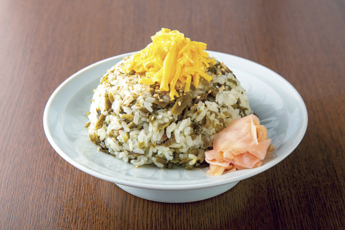 阿蘇の郷土料理「高菜めし」の写真