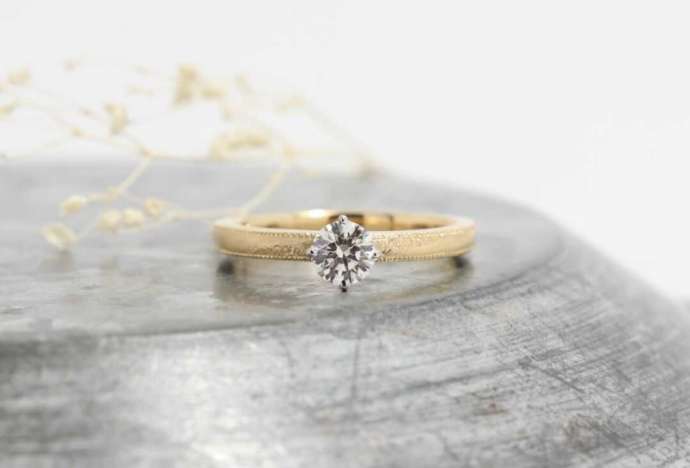手作り婚約指輪の写真