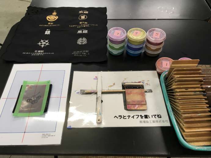 柊屋新七の手作り体験で使用する道具
