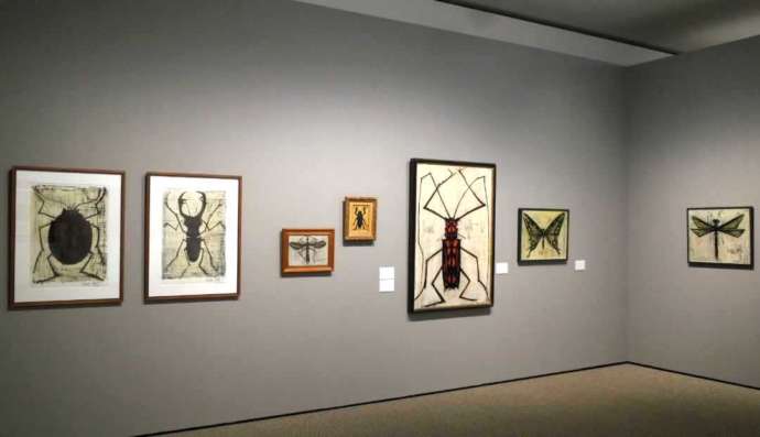 静岡県長泉町の「ベルナール・ビュフェ美術館」で展示されている虫の絵