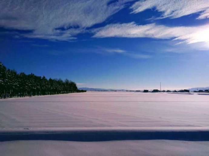 秩父別町の冬の積雪した写真
