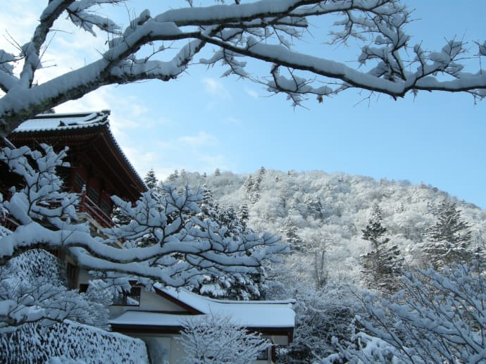 冬の日光山中禅寺