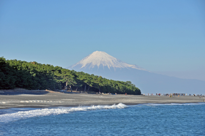 富士山が見える静岡市の風景
