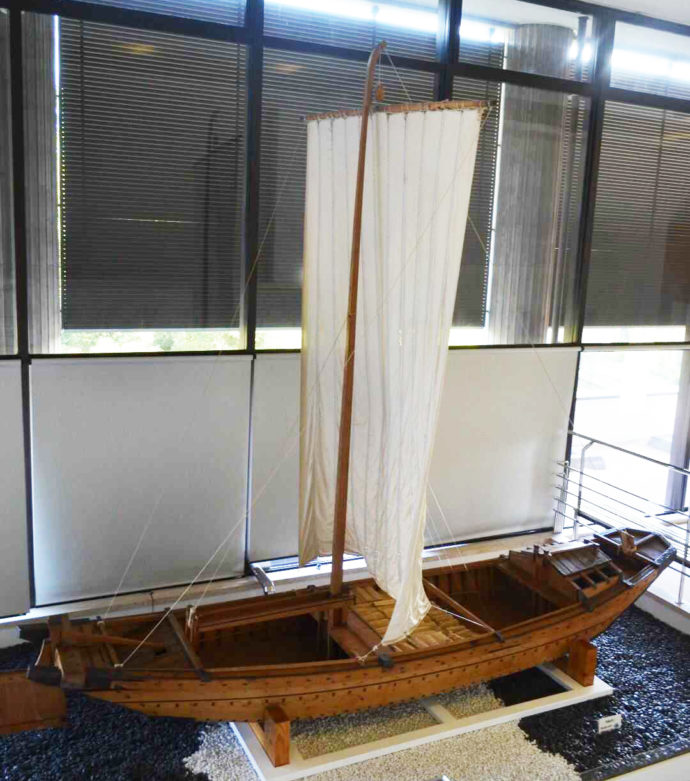 土浦市立博物館に展示されている高瀬舟
