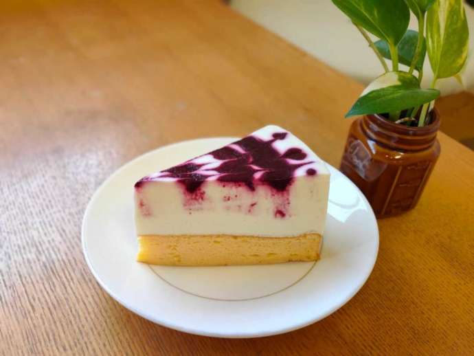 「Cafe こころ」のチーズケーキ