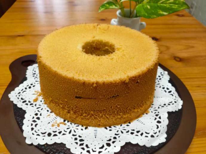 「Cafe こころ」の米粉のシフォンケーキ