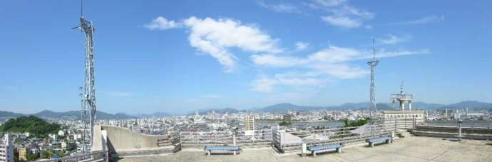 江波山気象館の屋上