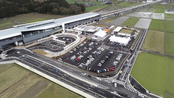 「越前たけふ駅」周辺の航空写真