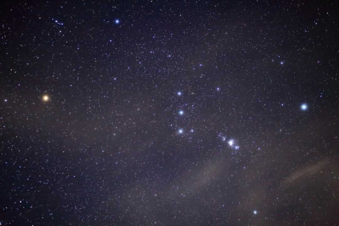 丹後海と星の見える丘公園の夜空に広がる星