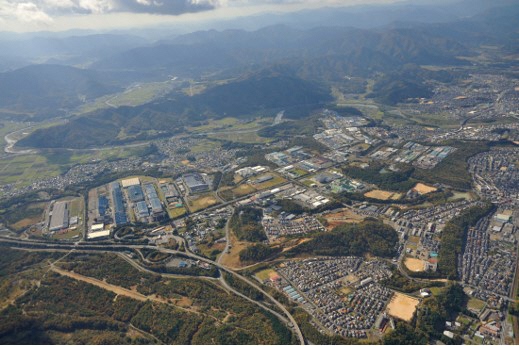 長田野工業団地アネックス京都三和の空撮写真