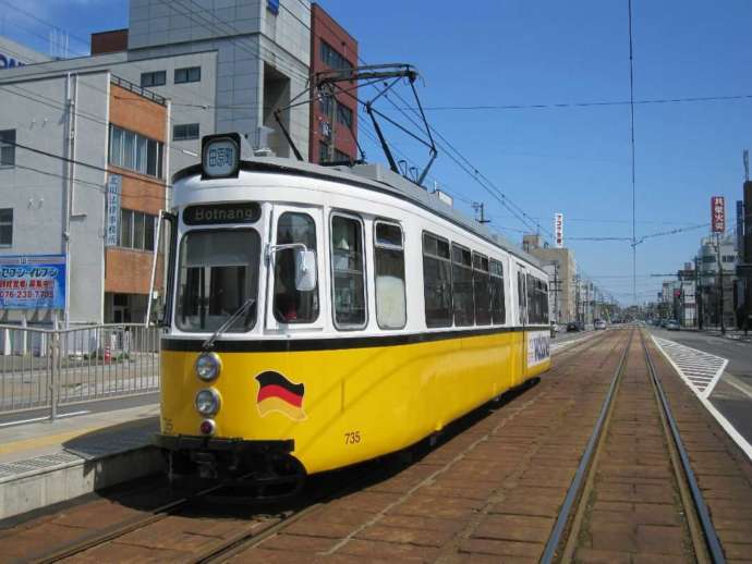「福井鉄道」でイベント列車として運行されるドイツ製のレトラム型車両