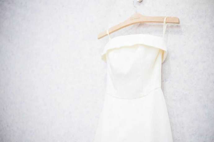 純白のウェディングドレス