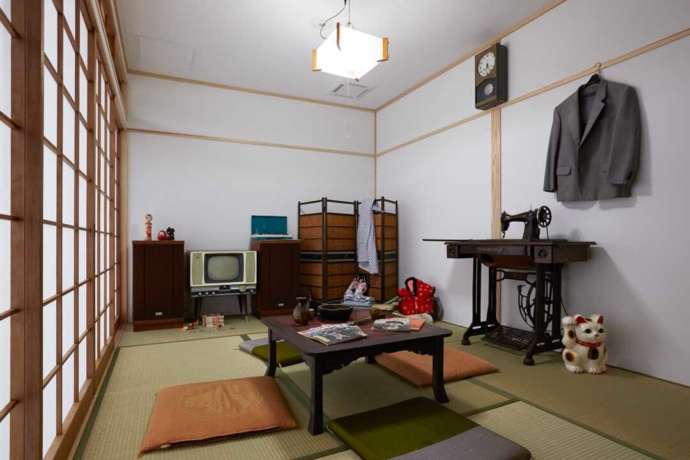 「軍艦島デジタルミュージアム」で展示されるコンテンツ「軍艦島のアパートの暮らし」の和室