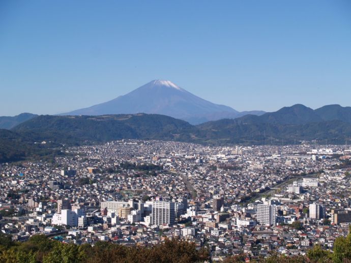 弘法山から見た市内の写真