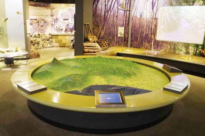 「平塚市博物館」1階に展示される「地模型」