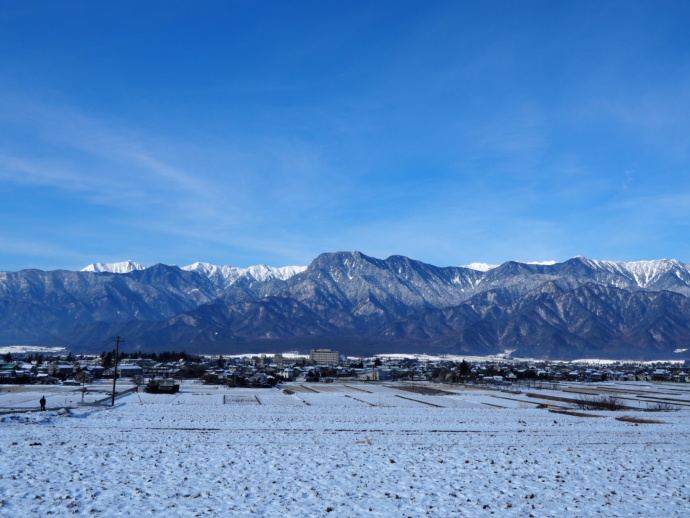 長野県池田町の雪景色