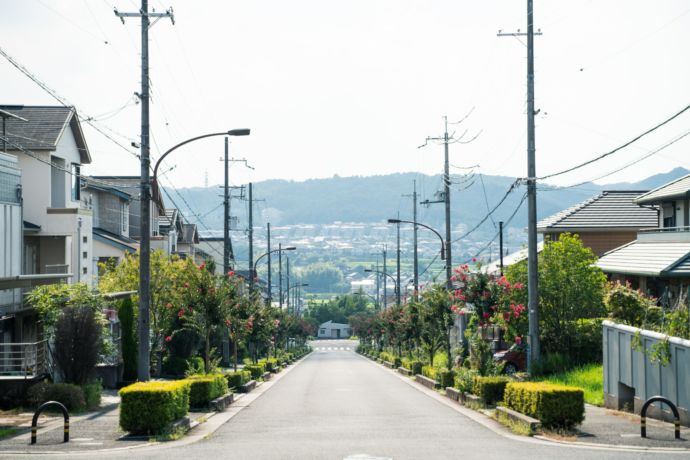 生駒市の閑静な住宅街