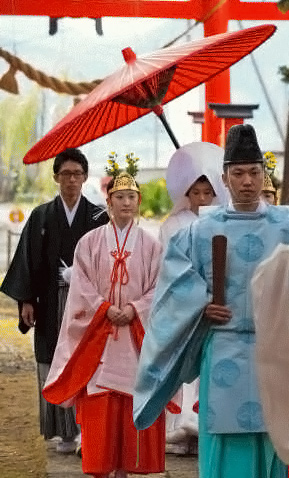 生島足島神社の神前結婚式
