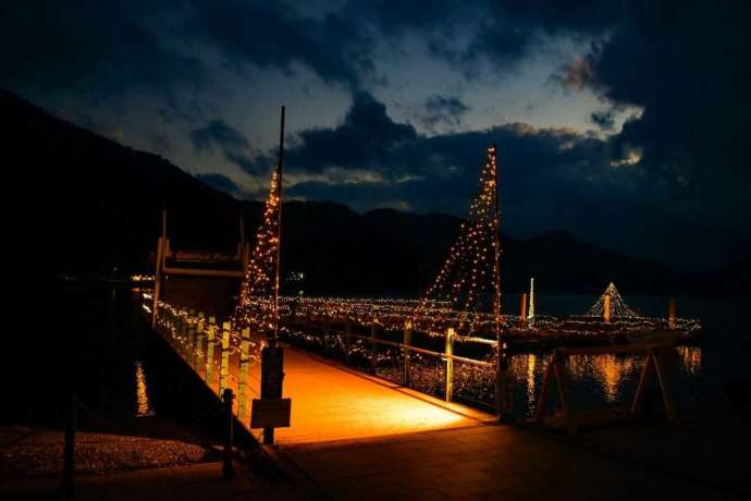 「ライトアップ奥日光」プロジェクトの一環「中禅寺湖畔イルミネーション」の一コマ（その6）