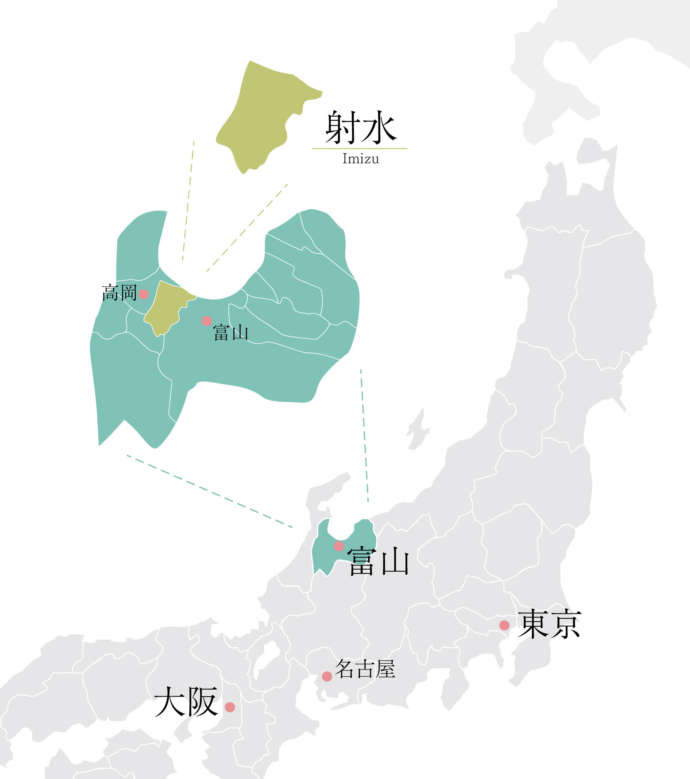 富山県射水市（いみずし）は、高岡市・富山市のあいだのコンパクトシティ