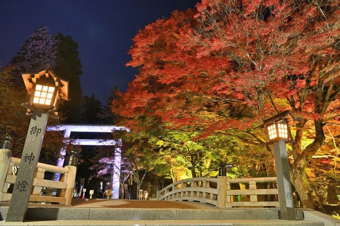 秋の夜の土津神社