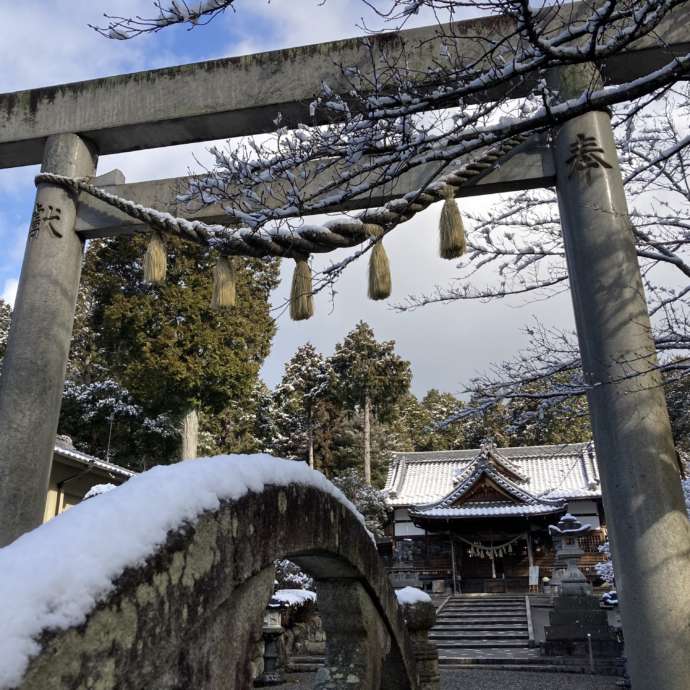 伊奈冨神社の冬の境内