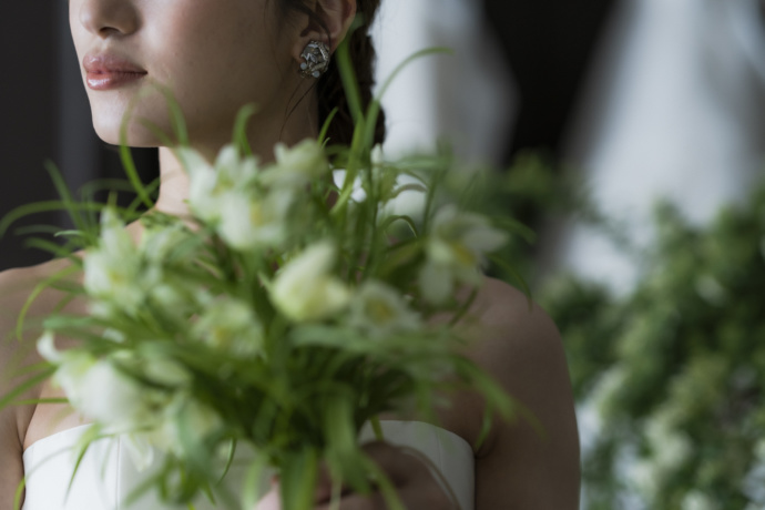 JUNOのフォトウエディングで撮影した花嫁とブーケの写真