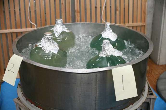 小江戸鏡山酒造の冷却工程