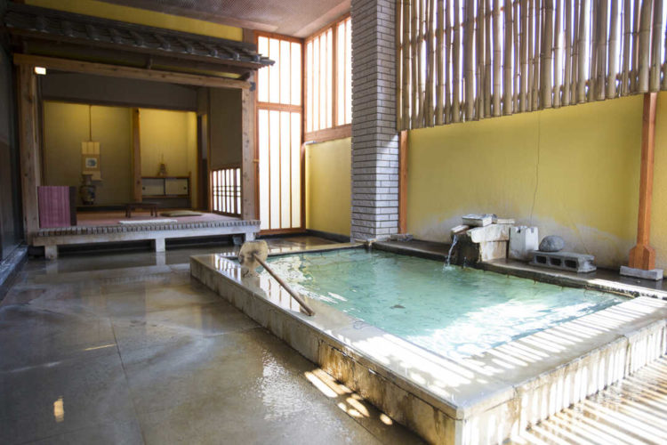 塩原温泉郷 旅館 上会津屋の名物の茶室風呂