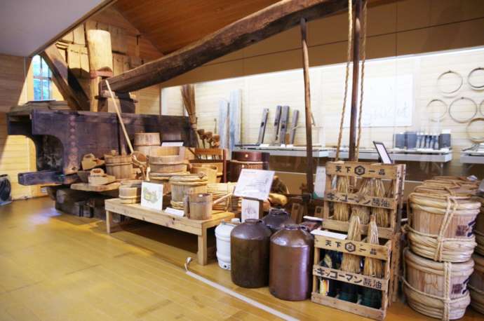 上花輪歴史館の展示されている醸造道具