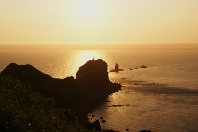 積丹町の神威岬から見た景色