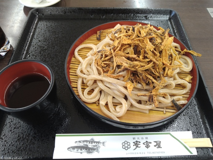 美祢市にある観光会館安富屋のごぼう麺