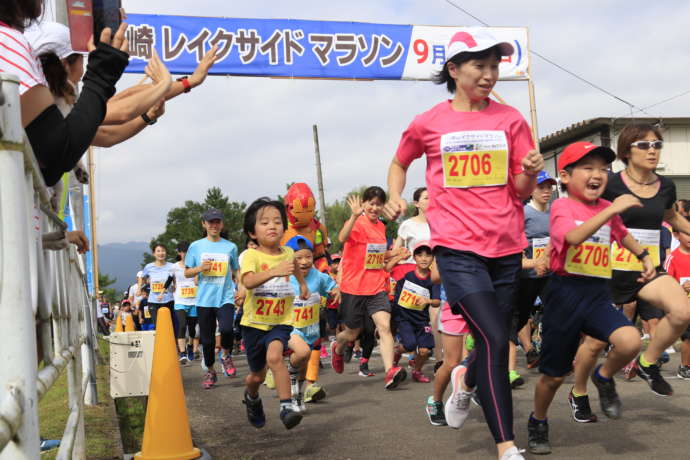 川崎町のレイクサイドマラソン