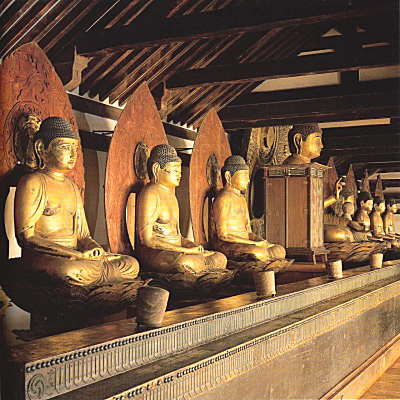 浄瑠璃寺に建立されている阿弥陀如来像