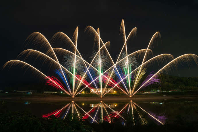 木城町で毎年10月に開催しているふるさと祭りの花火