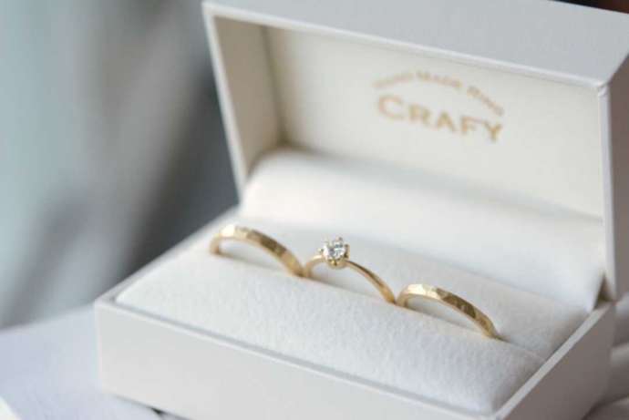 CRAFYの手作り結婚指輪完成品