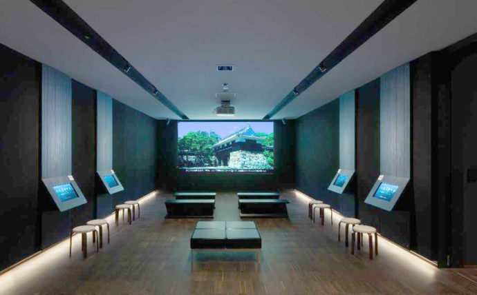 高知城歴史博物館の映像コーナー