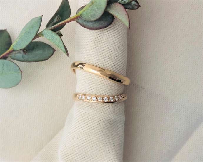 K18ピンクゴールド素材の結婚指輪