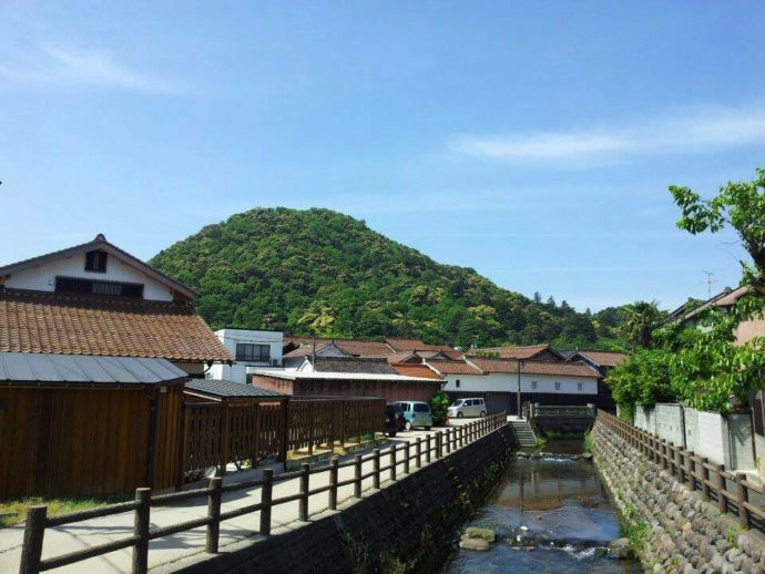 鳥取県倉吉市の打吹山の風景