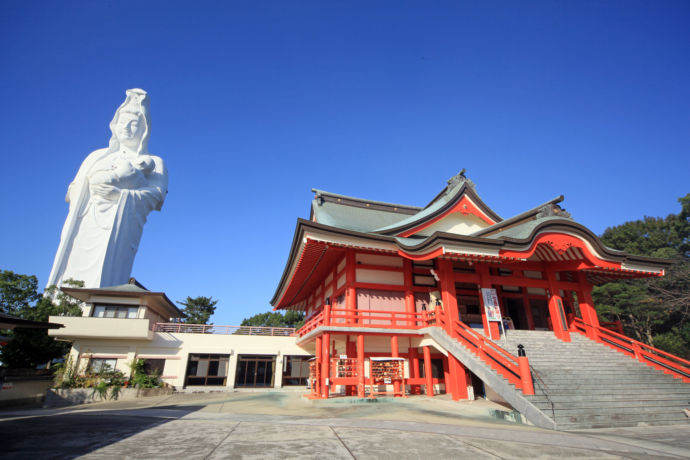 久留米成田山にある慈母大観音像の図