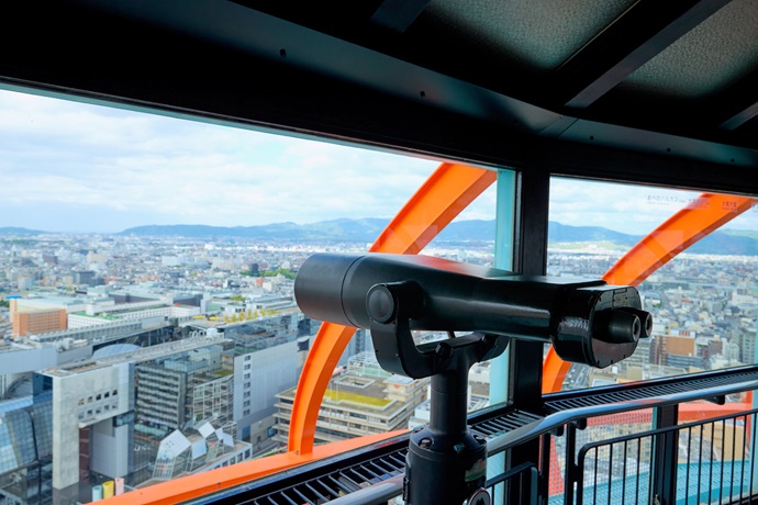 ニデック京都タワー展望室の望遠鏡